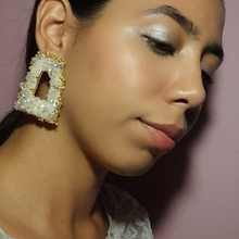 Load image into Gallery viewer, Trapezoid Faux Druzy Earrings
