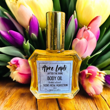 Load image into Gallery viewer, Feminine body oil with subtle floral fragrance and non-greasy moisture