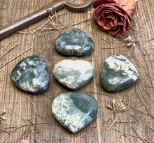 Load image into Gallery viewer, Moss Agate Heart Shaped Stone