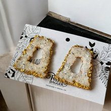 Load image into Gallery viewer, Trapezoid Faux Druzy Earrings
