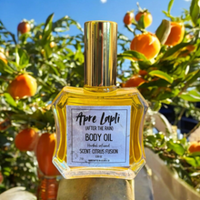 Load image into Gallery viewer, Moisturizing body oil with deep, lingering notes for evening wear
