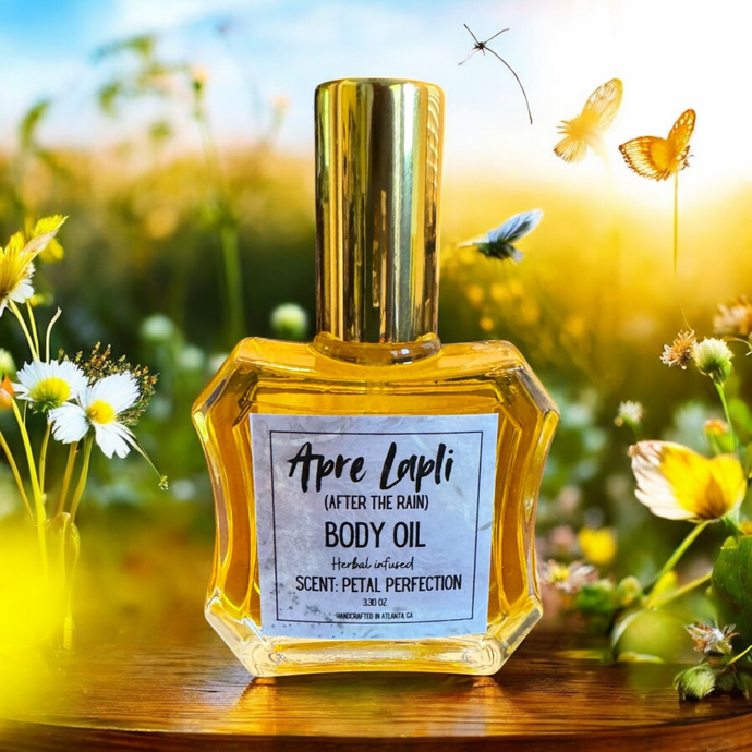 Lightly scented body oil with lingering notes of delicate petals