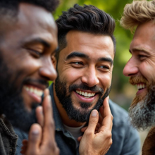 Load image into Gallery viewer, Three men laughing together outdoors
