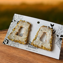 Load image into Gallery viewer, Trapezoid Faux Druzy Earrings

