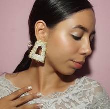 Load image into Gallery viewer, Trapezoid Faux Druzy Earrings
