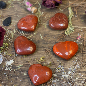 Red Jasper Heart Shaped Stone