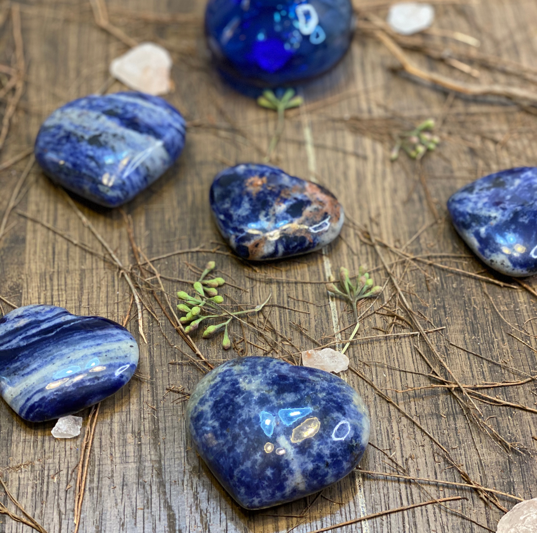 Sodalite Heart Shaped Stone