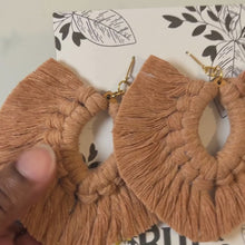 Load and play video in Gallery viewer, Brown macreme earrings
