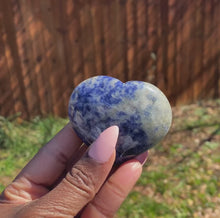 Load and play video in Gallery viewer, Sodalite Heart Shaped Stone
