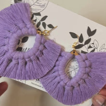 Load and play video in Gallery viewer, Lavender earrings 
