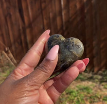 Load and play video in Gallery viewer, Labradorite Heart Shaped Stone
